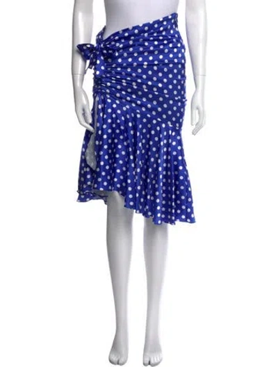 Pre-owned Caroline Constas Silk Knee-length Skirt In Blue