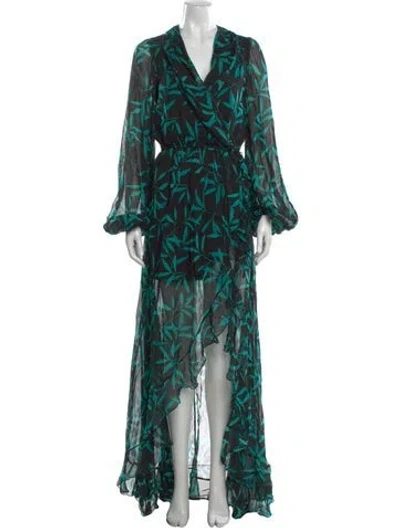 Pre-owned Caroline Constas Silk Long Dress In Black