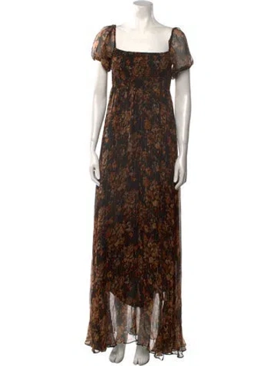 Pre-owned Caroline Constas Silk Long Dress In Multi