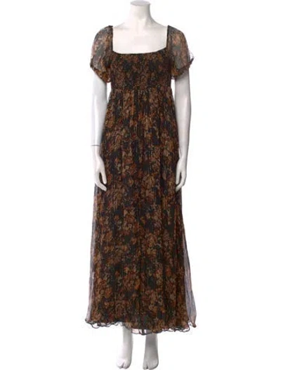 Pre-owned Caroline Constas Silk Long Dress In Multi