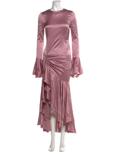Pre-owned Caroline Constas Silk Long Dress W/ Tags In Pink