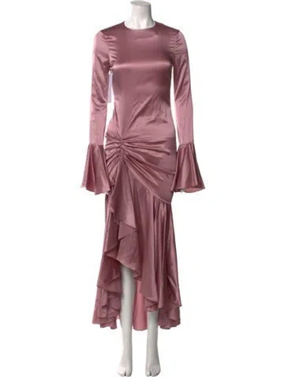 Pre-owned Caroline Constas Silk Long Dress W/ Tags In Pink