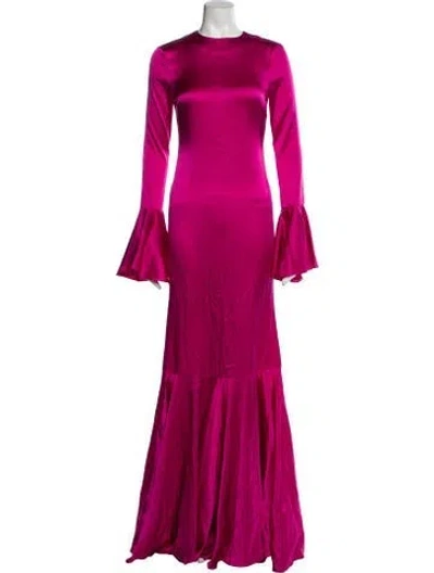 Pre-owned Caroline Constas Silk Long Dress W/ Tags In Pink