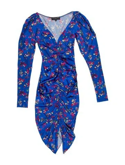 Pre-owned Caroline Constas Silk Midi Length Dress W/ Tags In Blue