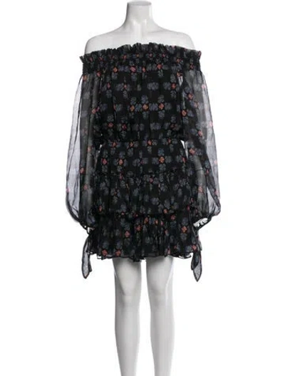 Pre-owned Caroline Constas Silk Mini Dress In Blue