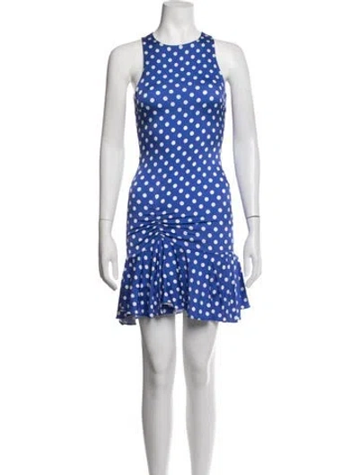 Pre-owned Caroline Constas Silk Mini Dress In Blue