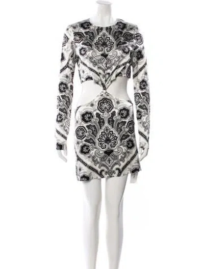 Pre-owned Caroline Constas Silk Mini Dress In Multi