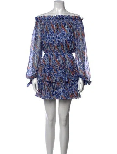Pre-owned Caroline Constas Silk Mini Dress In Multi