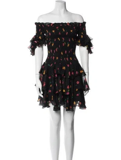 Pre-owned Caroline Constas Silk Mini Dress In Multicolor