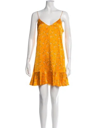 Pre-owned Caroline Constas Silk Mini Dress In Orange