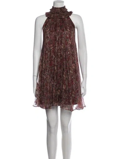 Pre-owned Caroline Constas Silk Mini Dress In Red