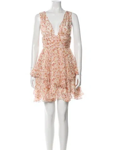 Pre-owned Caroline Constas Silk Mini Dress W/ Tags In Neutral