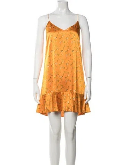 Pre-owned Caroline Constas Silk Mini Dress W/ Tags In Orange
