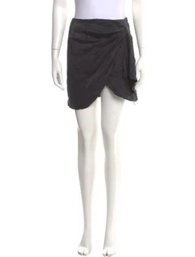 Pre-owned Caroline Constas Silk Mini Skirt In Black