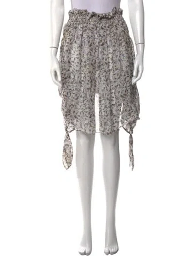 Pre-owned Caroline Constas Silk Mini Skirt In Grey