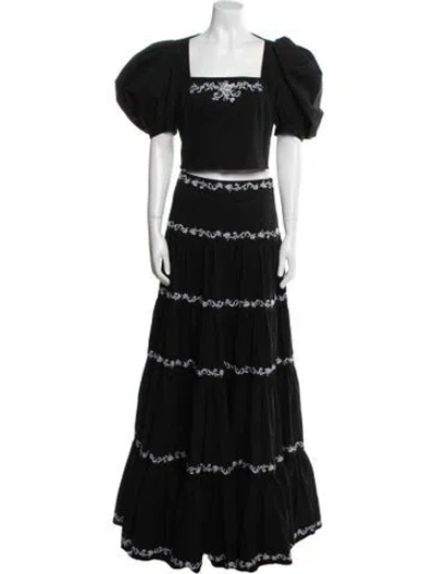 Pre-owned Caroline Constas Skirt Set In Black