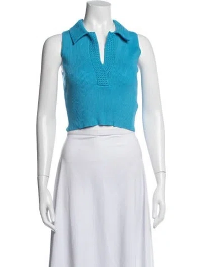 Pre-owned Caroline Constas Sleeveless Polo In Blue