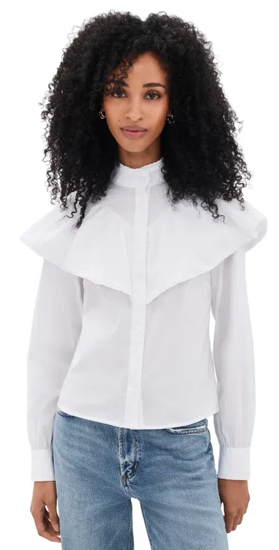 Caroline Constas Soraya Button Down Shirt White