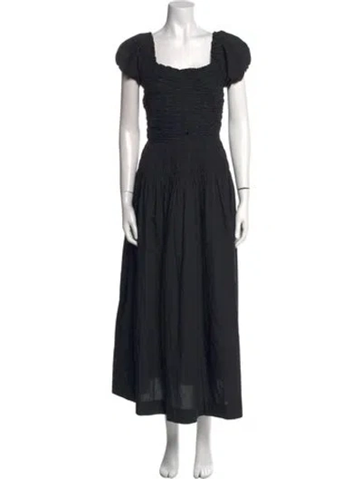 Pre-owned Caroline Constas Square Neckline Long Dress W/ Tags In Black