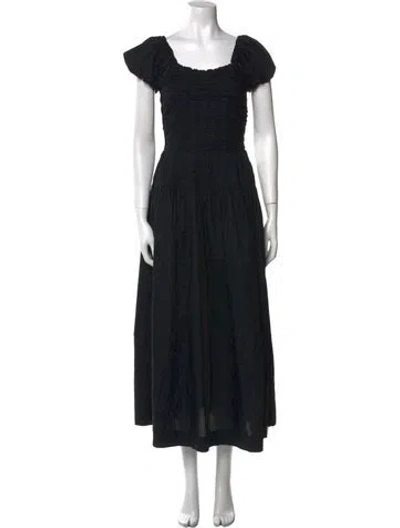 Pre-owned Caroline Constas Square Neckline Long Dress W/ Tags In Black