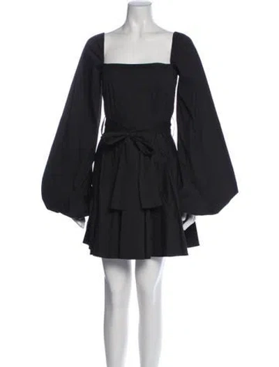 Pre-owned Caroline Constas Square Neckline Mini Dress In Black