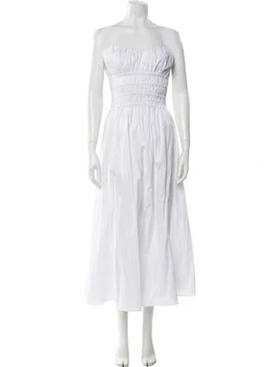 Pre-owned Caroline Constas Strapless Long Dress W/ Tags In White