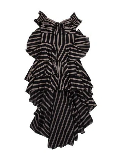 Pre-owned Caroline Constas Striped Long Dress In Blue