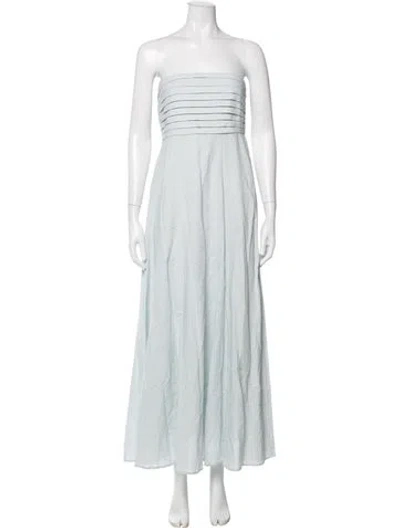 Pre-owned Caroline Constas Striped Long Dress In Blue
