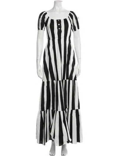 Pre-owned Caroline Constas Striped Long Dress In Multi