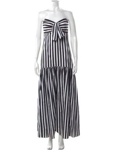 Pre-owned Caroline Constas Striped Long Dress In Multi