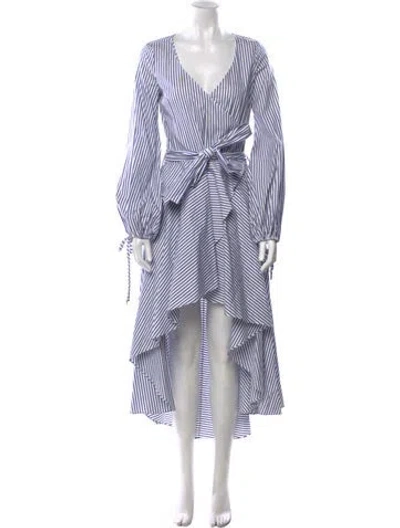 Pre-owned Caroline Constas Striped Long Dress In Multi