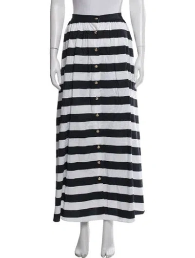 Pre-owned Caroline Constas Striped Long Skirt In Multicolor