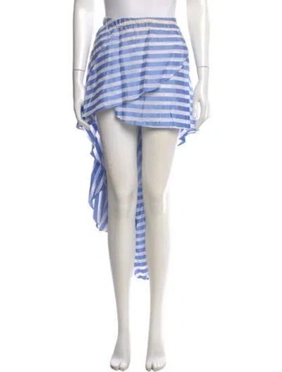 Pre-owned Caroline Constas Striped Midi Length Skirt In Multi