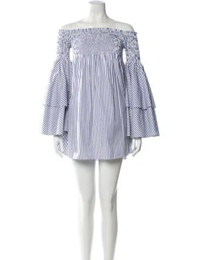 Pre-owned Caroline Constas Striped Mini Dress In Multi