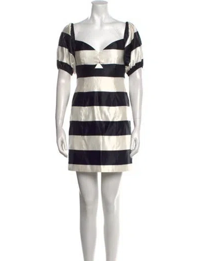 Pre-owned Caroline Constas Striped Mini Dress In Multi