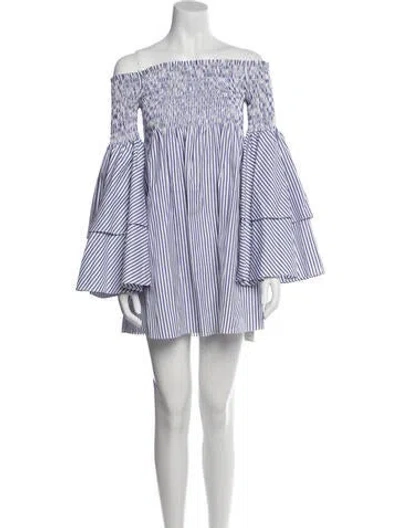 Pre-owned Caroline Constas Striped Mini Dress In Multi
