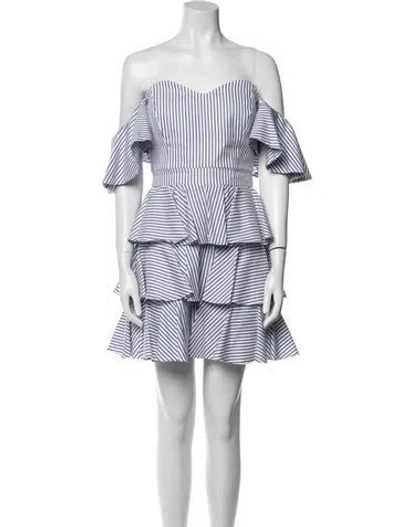 Pre-owned Caroline Constas Striped Mini Dress In Multi