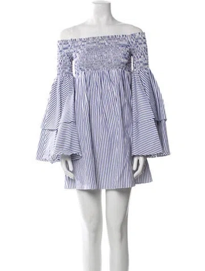 Pre-owned Caroline Constas Striped Mini Dress In Multi