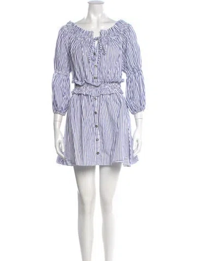Pre-owned Caroline Constas Striped Mini Dress In Multi