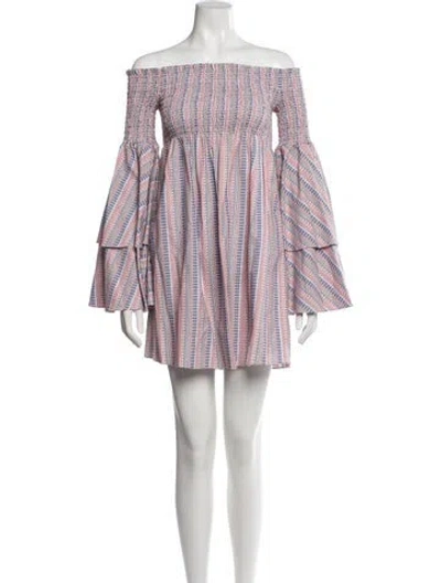 Pre-owned Caroline Constas Striped Mini Dress In Multi