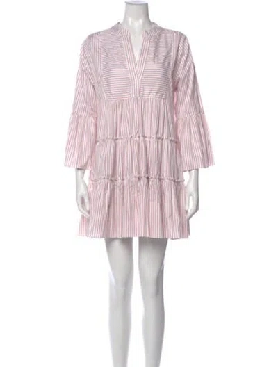 Pre-owned Caroline Constas Striped Mini Dress In Pink