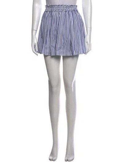 Pre-owned Caroline Constas Striped Mini Skirt In Blue