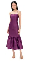 Caroline Constas Sydney Ruffle Hem Gown Amethyst In Purple