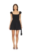 Shop Caroline Constas Tarah Mini Dress In 黑色