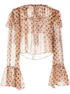 CAROLINE CONSTAS THELMA POLKA-DOT BLOUSE