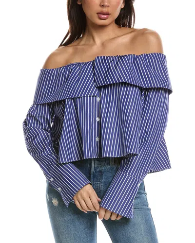 Caroline Constas Tina Top In Blue
