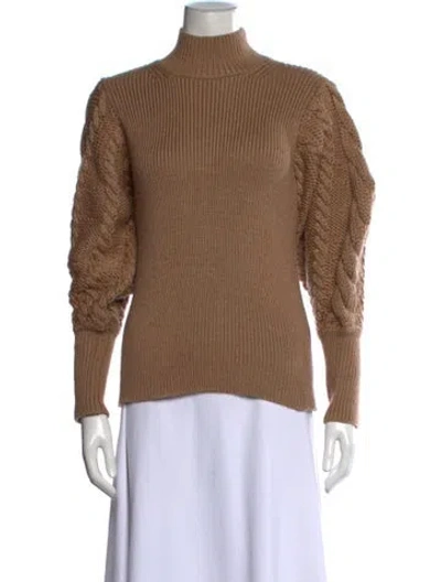 Pre-owned Caroline Constas Turtleneck Sweater In Brown