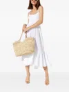 Caroline Constas Veronica Ruffled Midi Dress In White