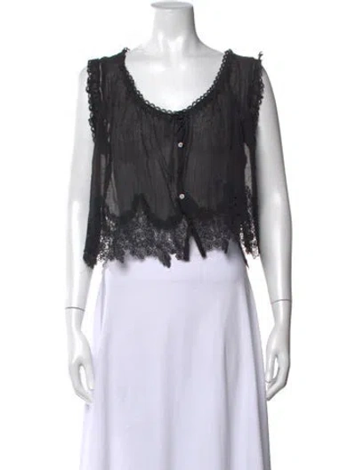 Pre-owned Caroline Constas V-neck Sleeveless Blouse W/ Tags In White