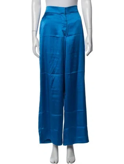 Pre-owned Caroline Constas Wide Leg Pants In Blue